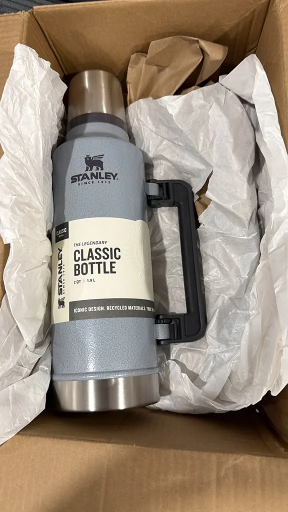 Vaso térmico recibido en una caja